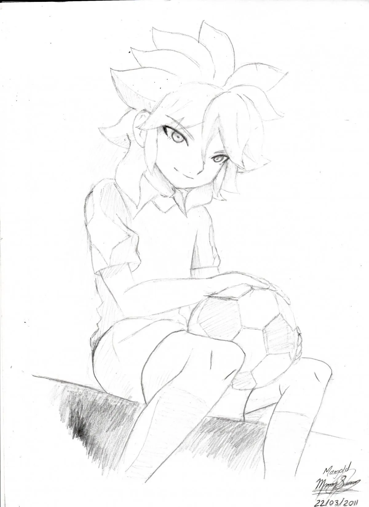 Amemiya Taiyou - Inazuma Eleven Go, artwork by Margold Reina