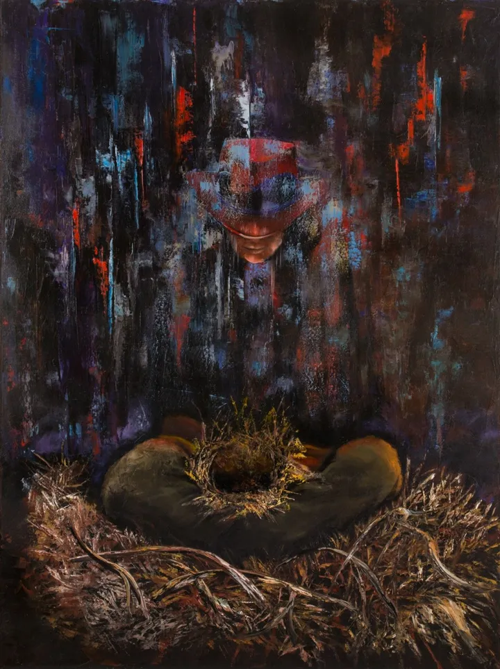 Pluie rouge, œuvre de Blanche Gaudreault