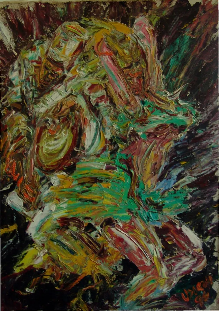 The drummer and the dancer, artwork by Akpan Usoroh