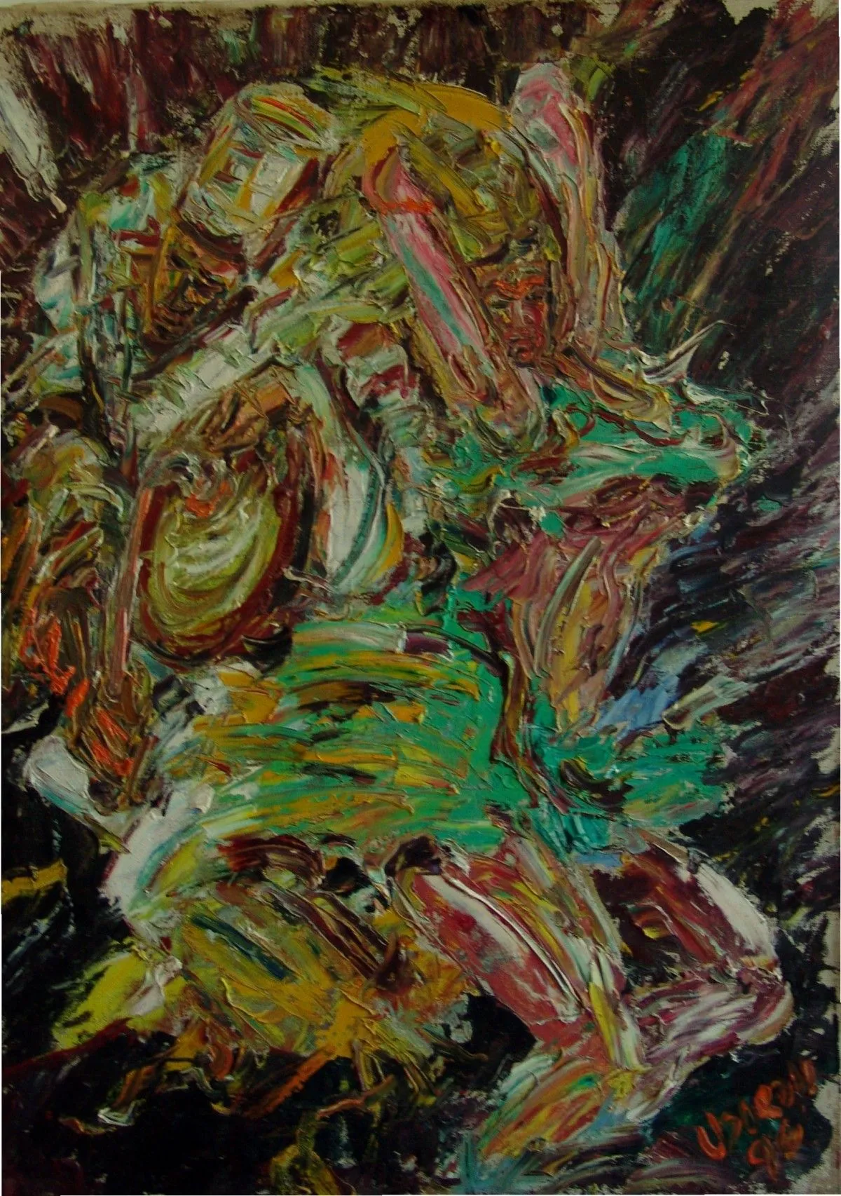 The drummer and the dancer, artwork by Akpan Usoroh