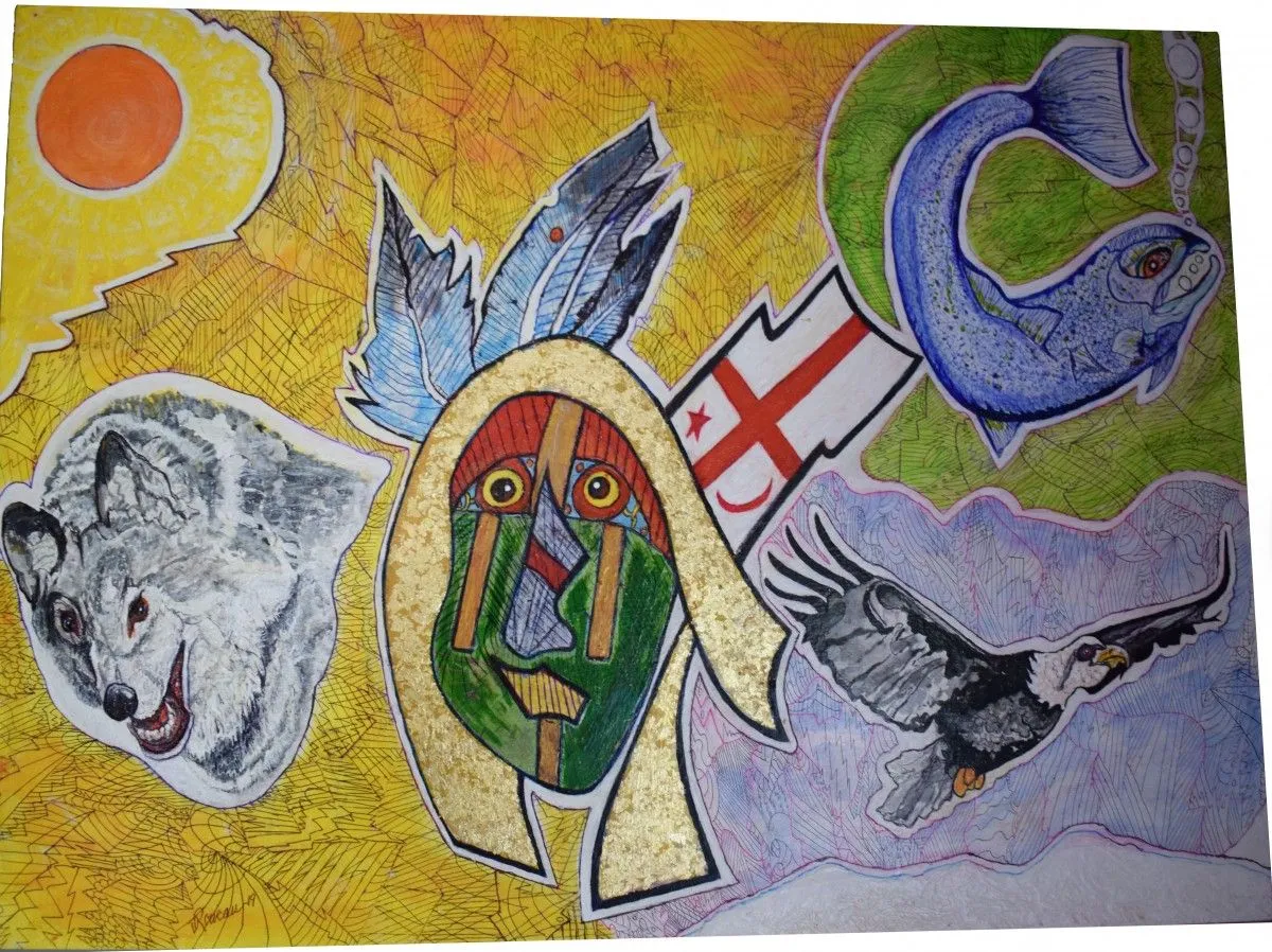 Rising sun (Mi'kmaq), œuvre de Denis Roucau