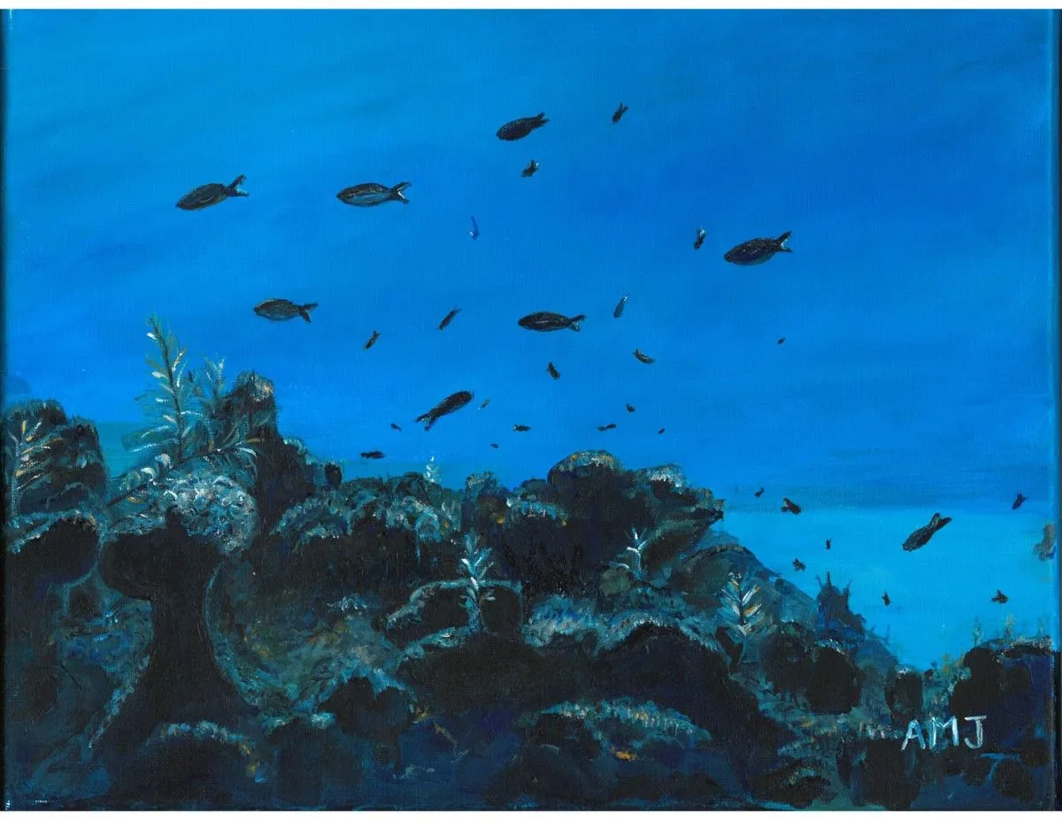 The Gully West Caicos, artwork by Alexandra Merkx-Jacques