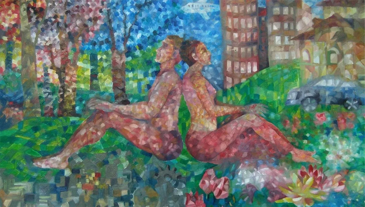 gap and hope with love and property, artwork by priyadarshana meddawatta