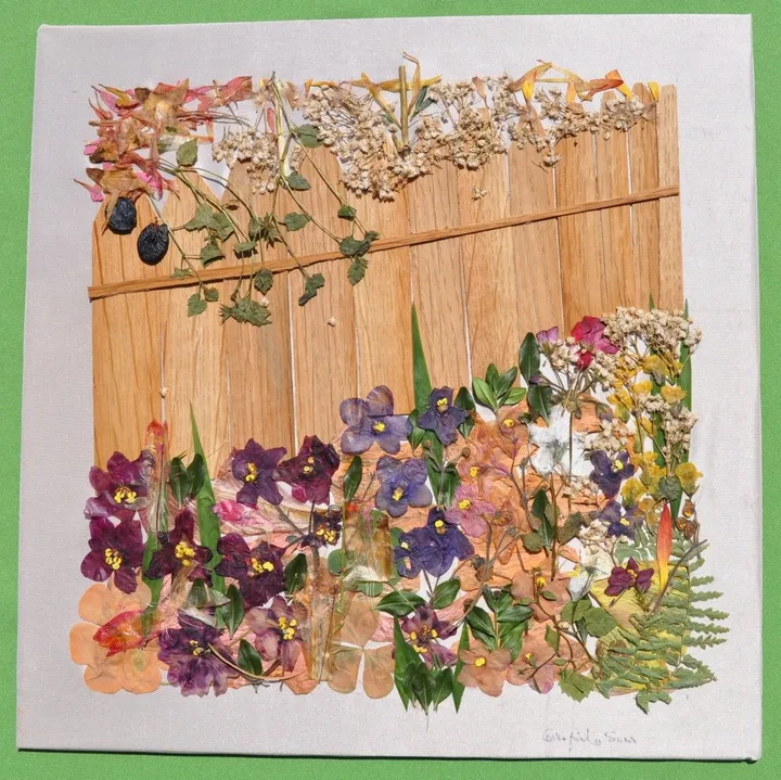 Near the fence, artwork by Graziela Fiat