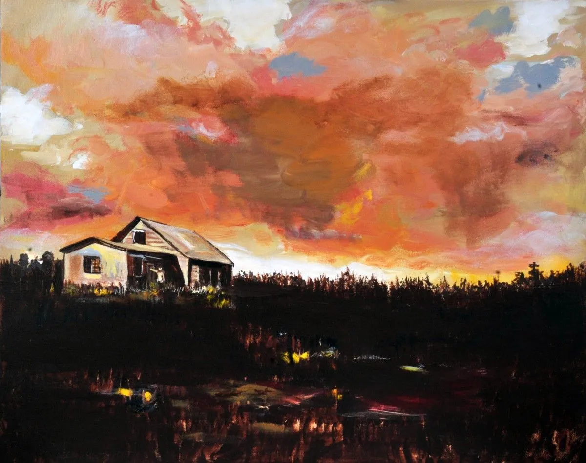 Mountain Cabin, artwork by Roy Brash