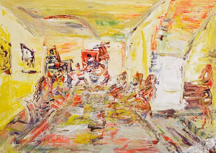 Banquette, artwork by Akpan Usoroh