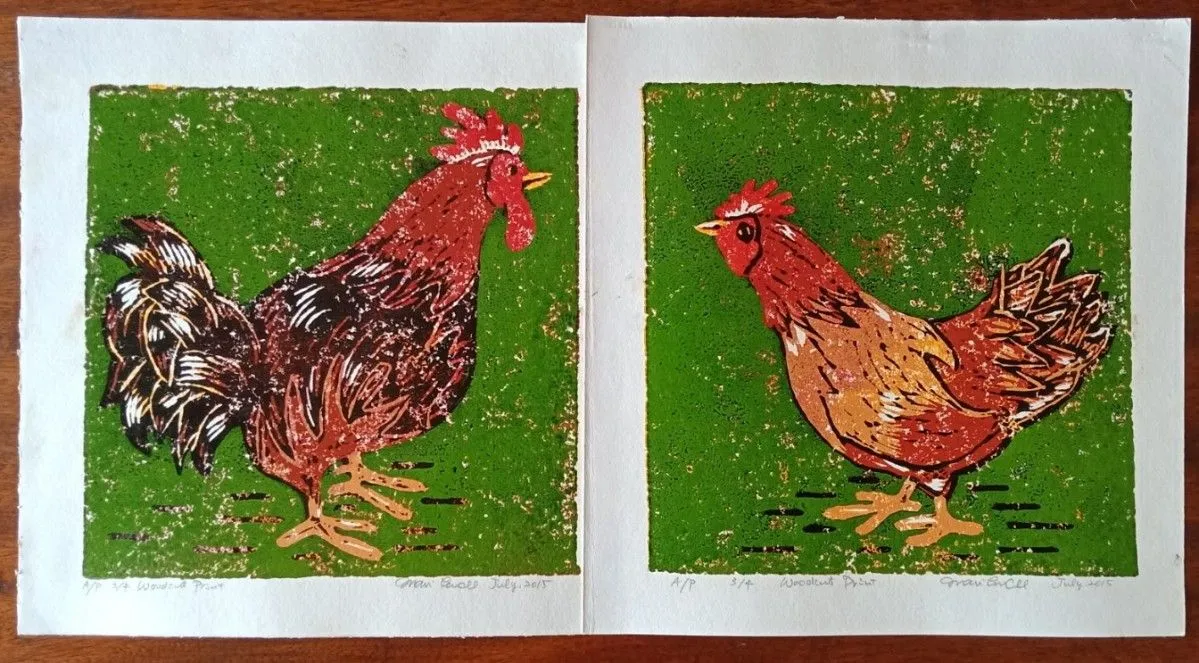 Mr. Kuku(Left)/Mrs. Kuku(Right), artwork by Mari Endo