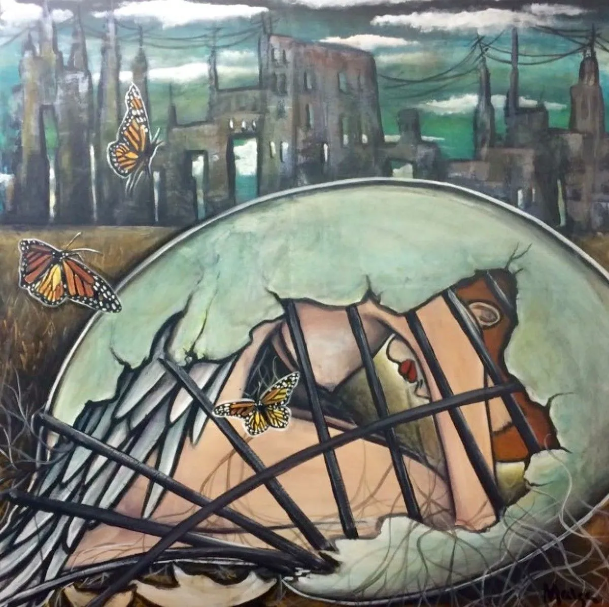 Éclosion, œuvre de Malga Art