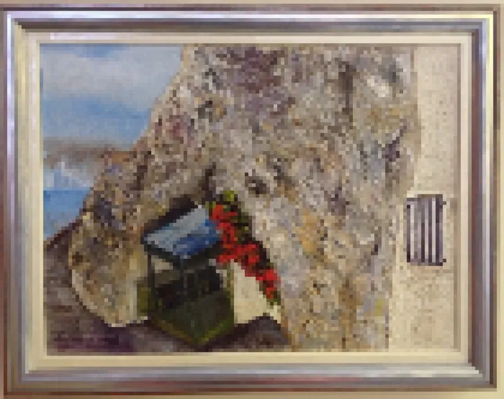 64- Une demeure dans le roc de Gibraltar, œuvre de Lynda Hamel