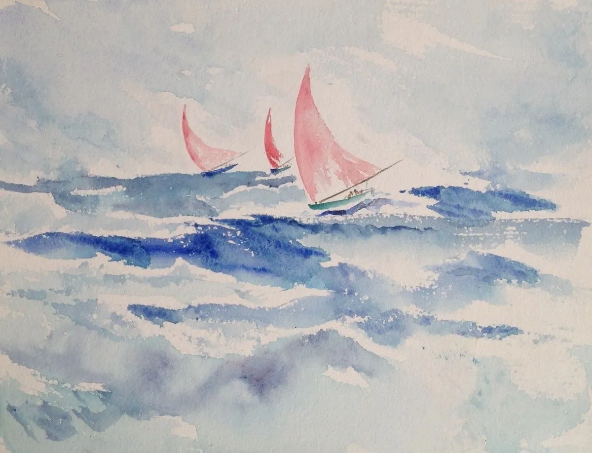Three Little Boats, artwork by Cam Albright