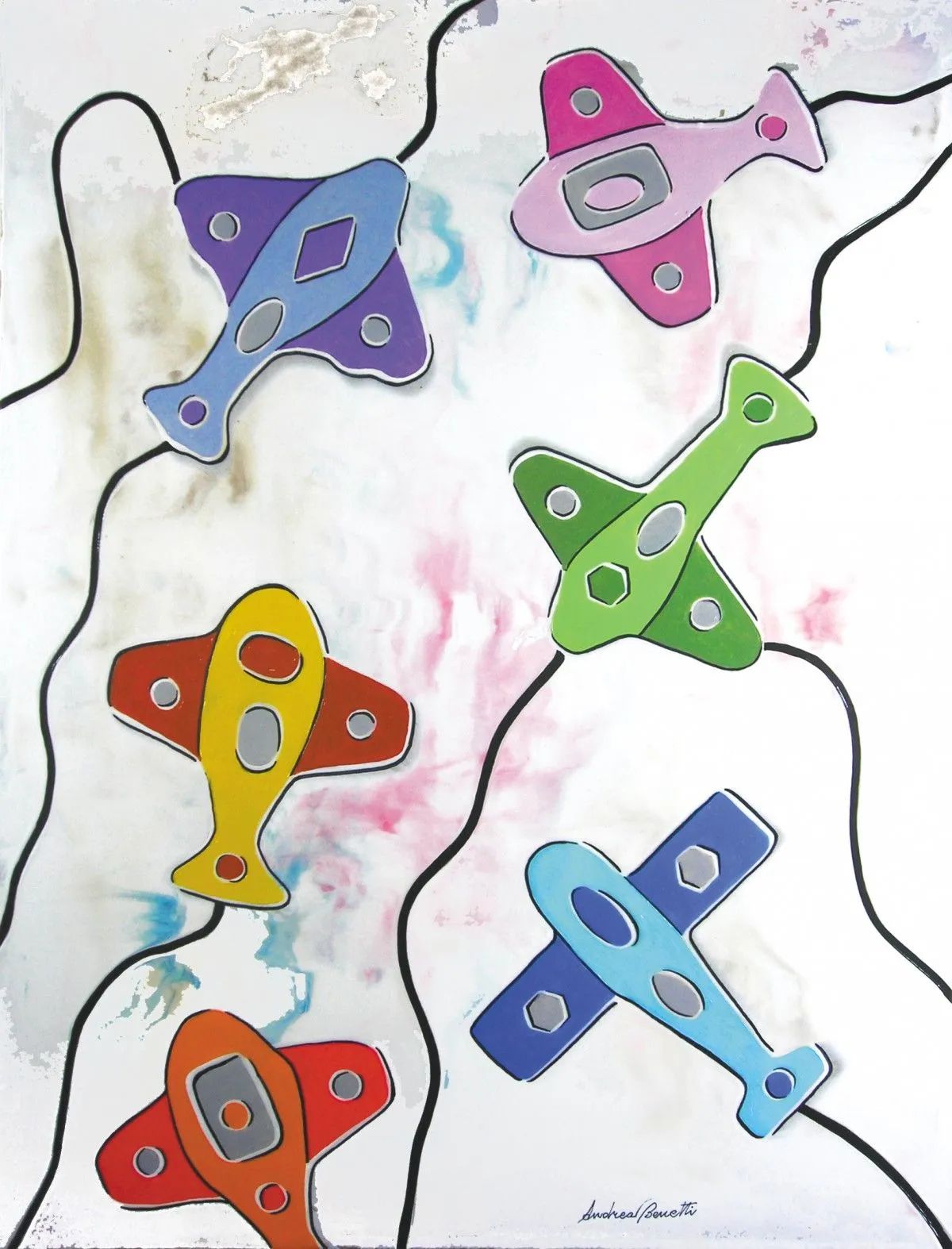 Evoluzioni aeree, artwork by Andrea Benetti