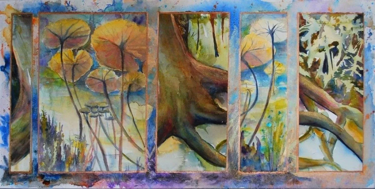 Deux mondes entrecroisés, artwork by Louise Champagne
