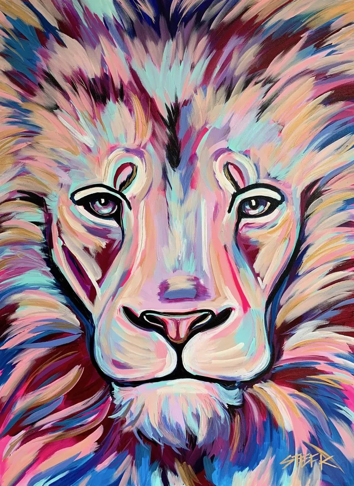 Lion, œuvre de Stéfanie Kearns