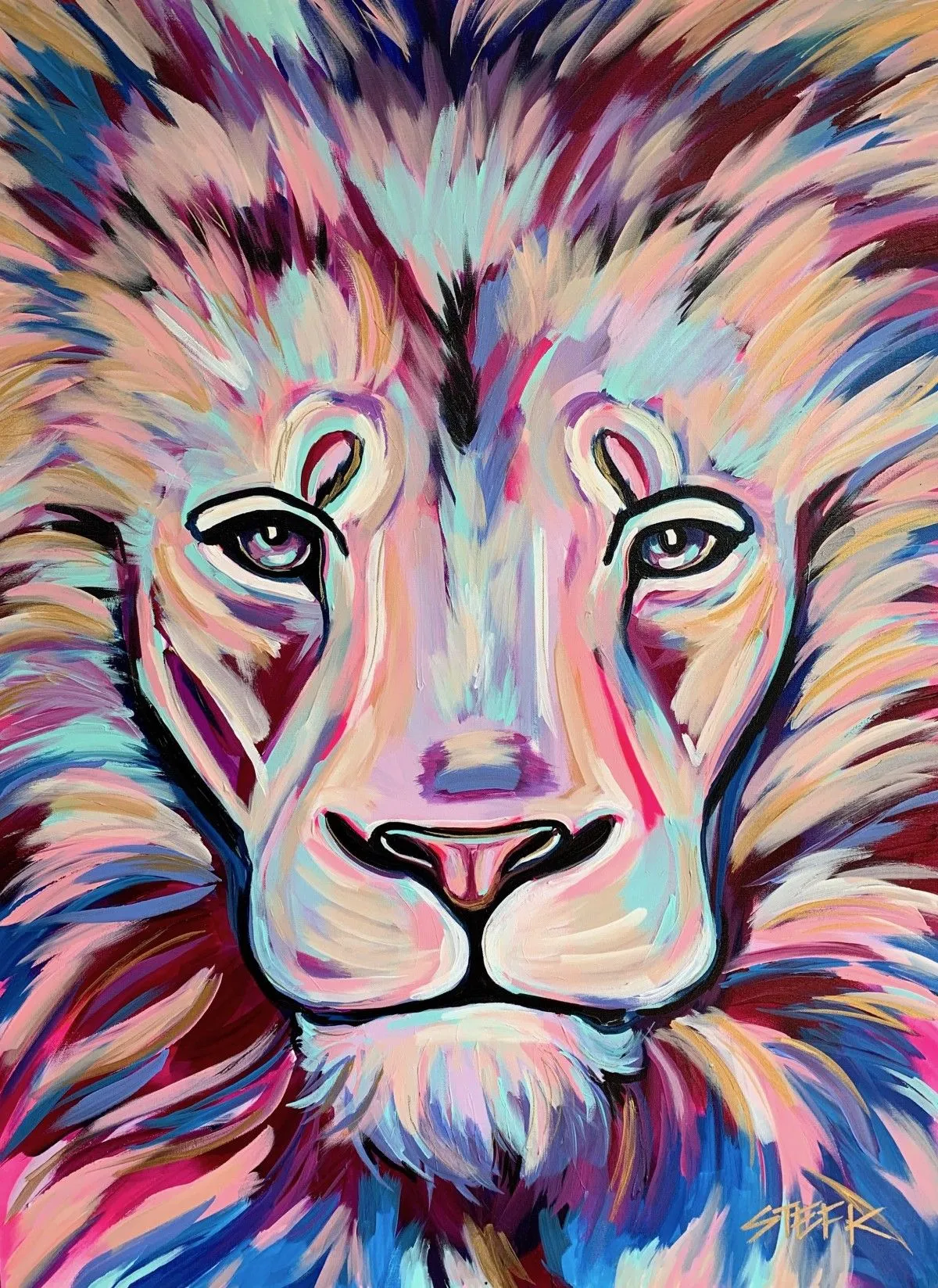 Lion, œuvre de Stéfanie Kearns