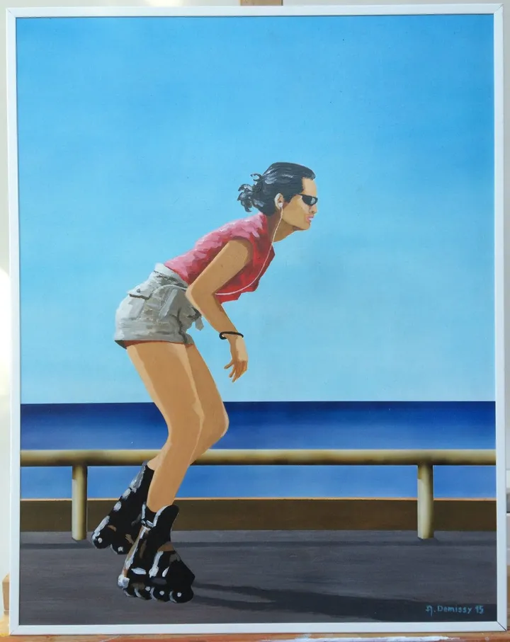 LA FILLE AUX PATINS, artwork by Alain DEMISSY