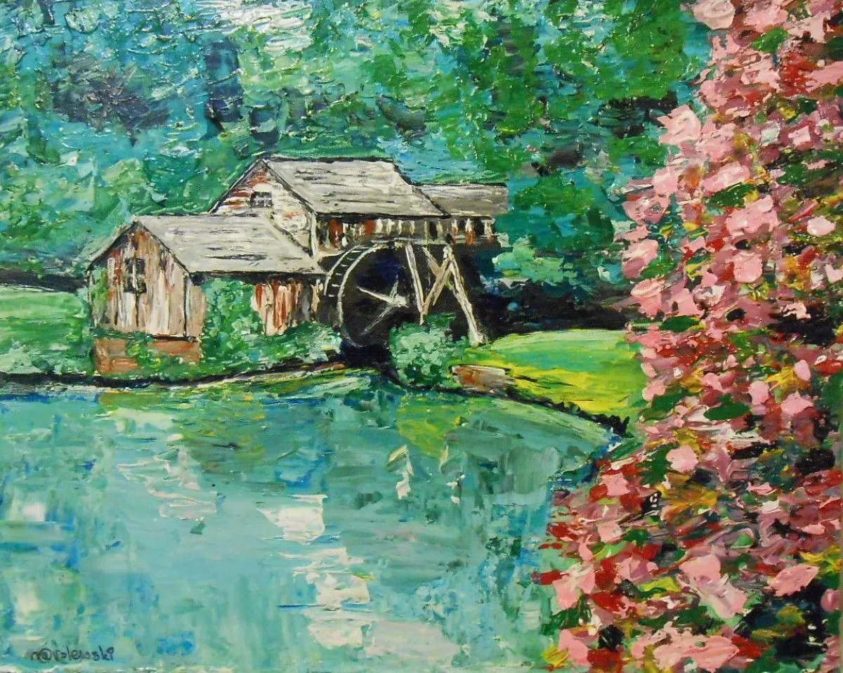 Le moulin., œuvre de Mark Naki
