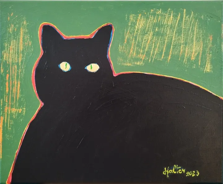 Chat rasta, artwork by Alain HALTER