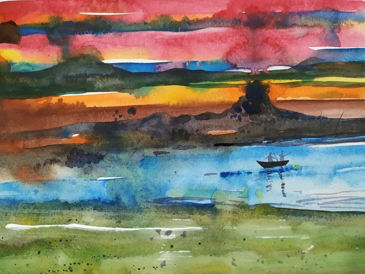 Glory of Nature landscape series 102, artwork by Sanjay punekar