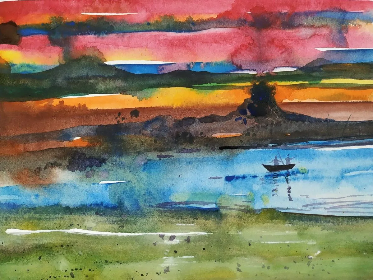 Glory of Nature landscape series 102, artwork by Sanjay punekar