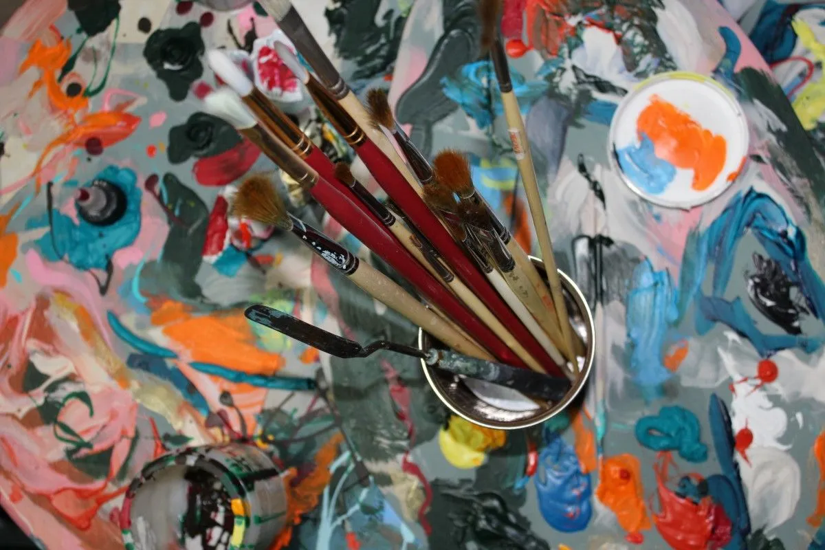 "Tools of the Trade - Still Life Brushes", artwork by Dicky Joe Santos