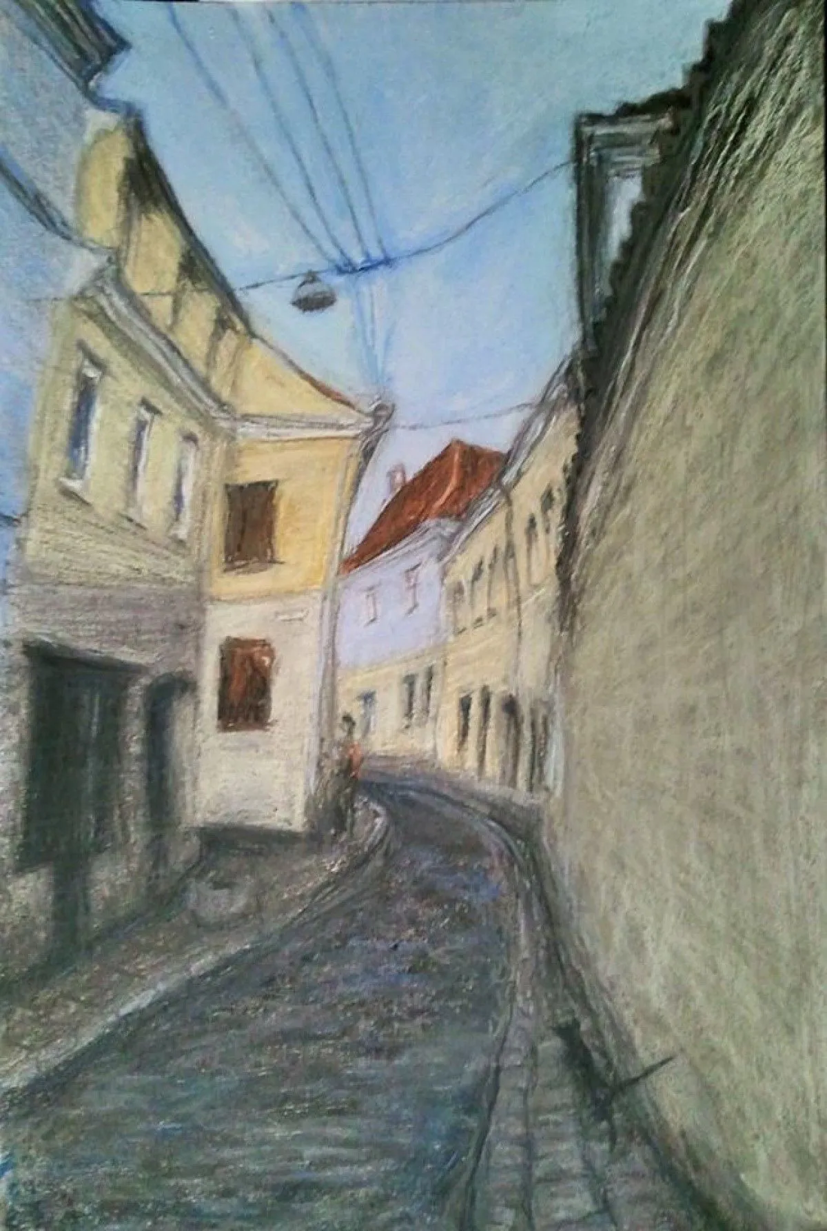 Vilnius, Skapo street, Or The Man and The Cat, œuvre de Marina Tregubova