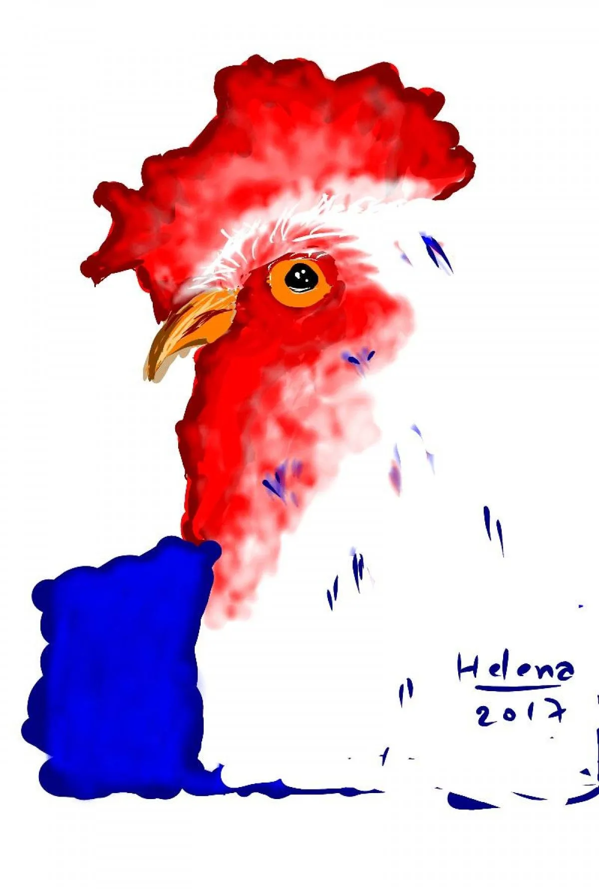 Coq, artwork by Maria Santos