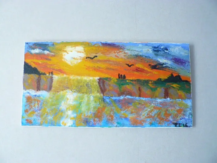 lever de soleil abtsrait, artwork by Christophe Constant