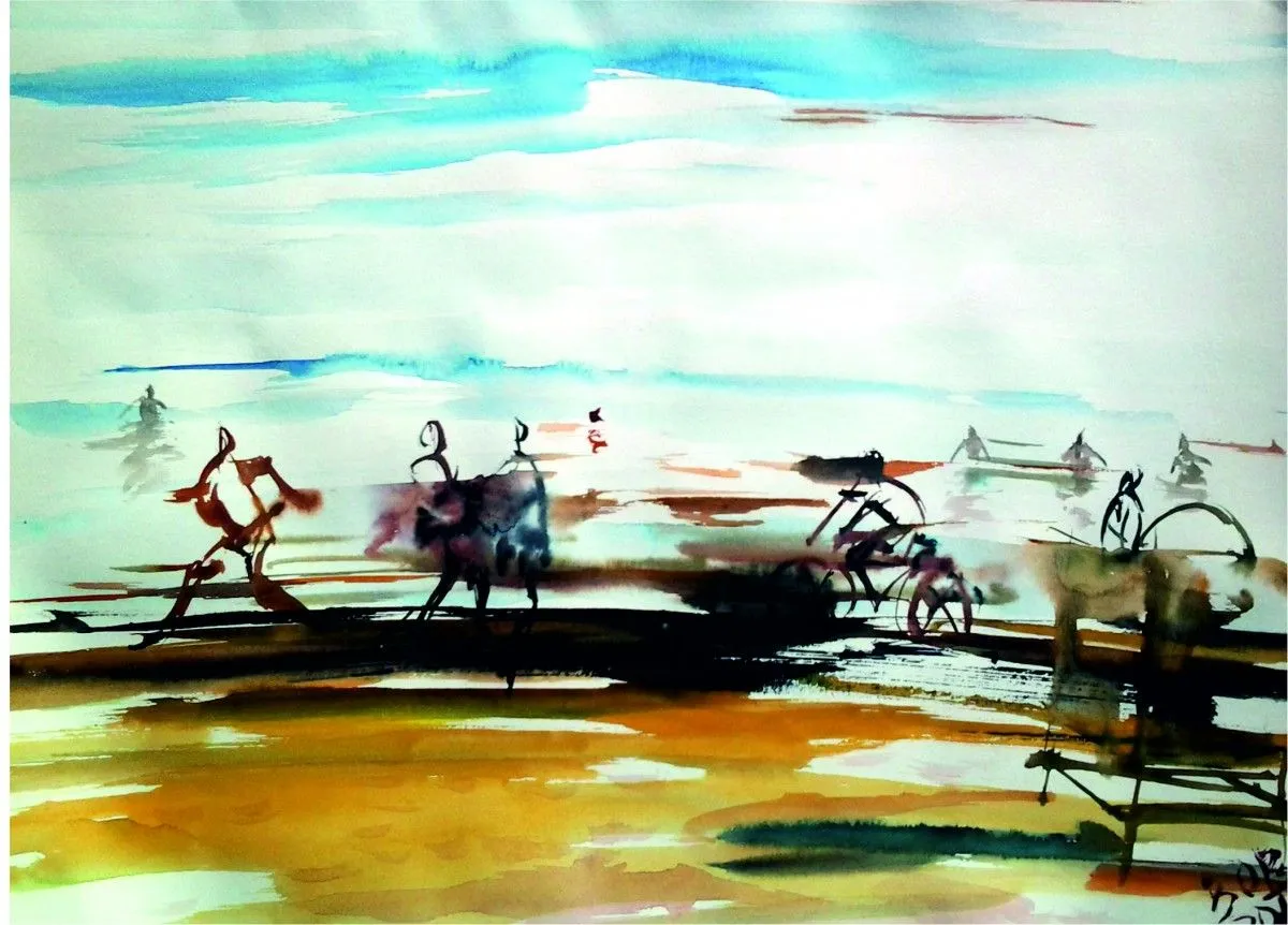 Yurmola beach Latvia, artwork by Akpan Usoroh