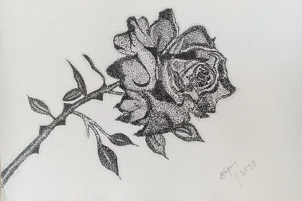 black rose, œuvre de Marini Tsambi