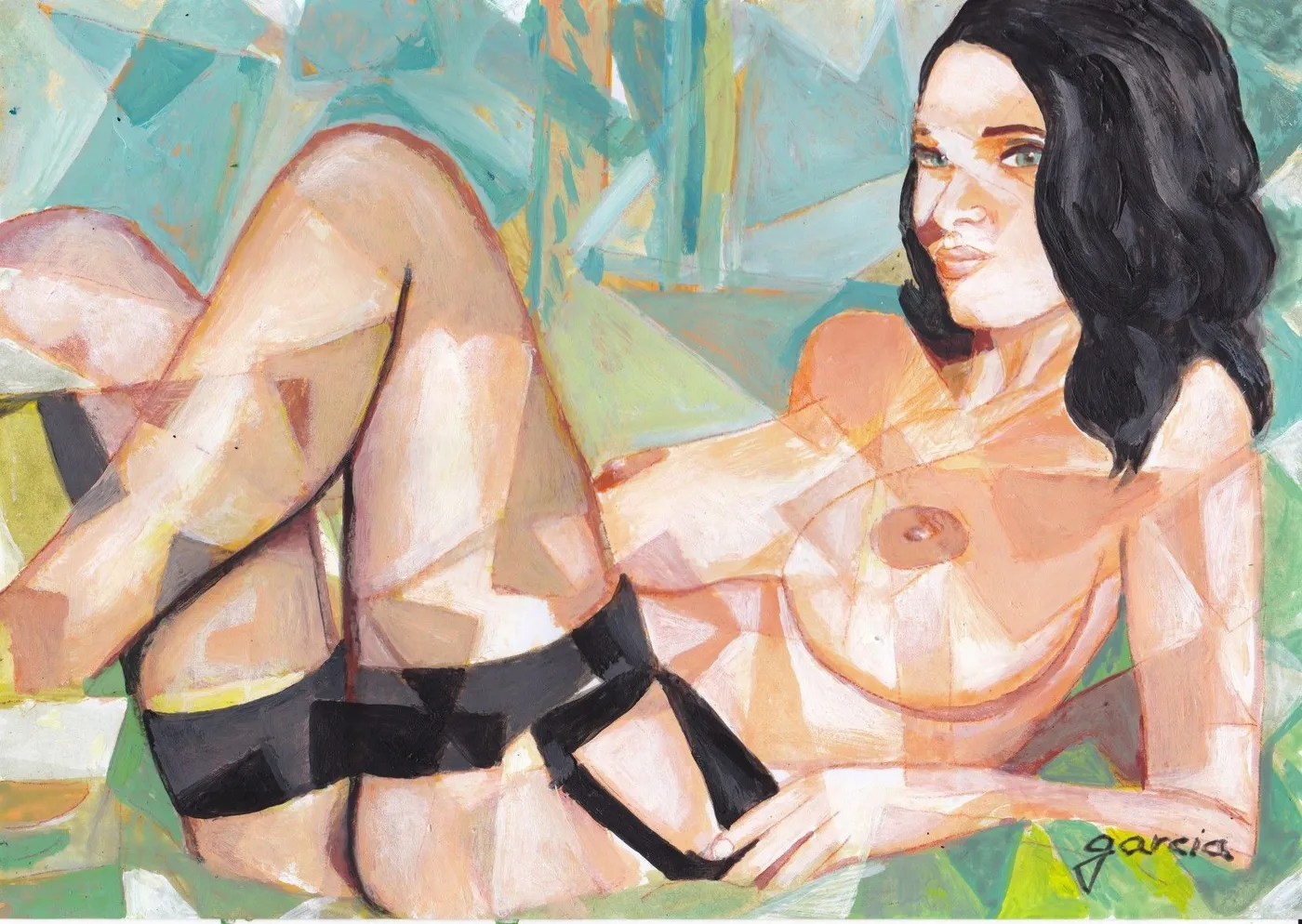 Nu féminin allongé, artwork by CLAUDE GARCIA