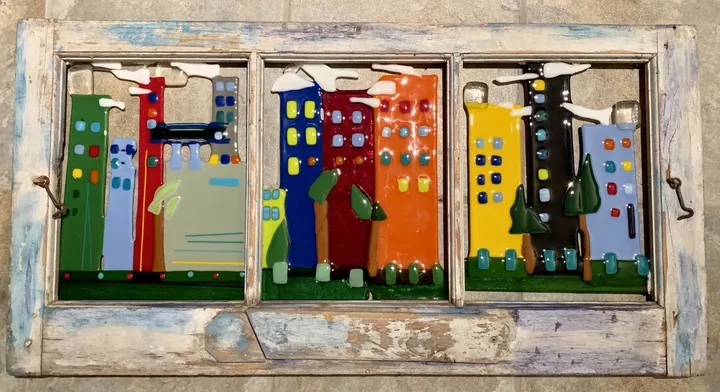 City scape, œuvre de Michèle Séguin Godo