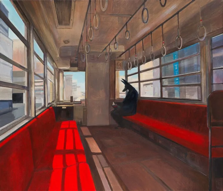 Anubis in Hakone, œuvre de Joanna Karpowicz