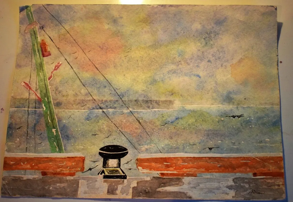 Port de mer, œuvre de Denis Roucau