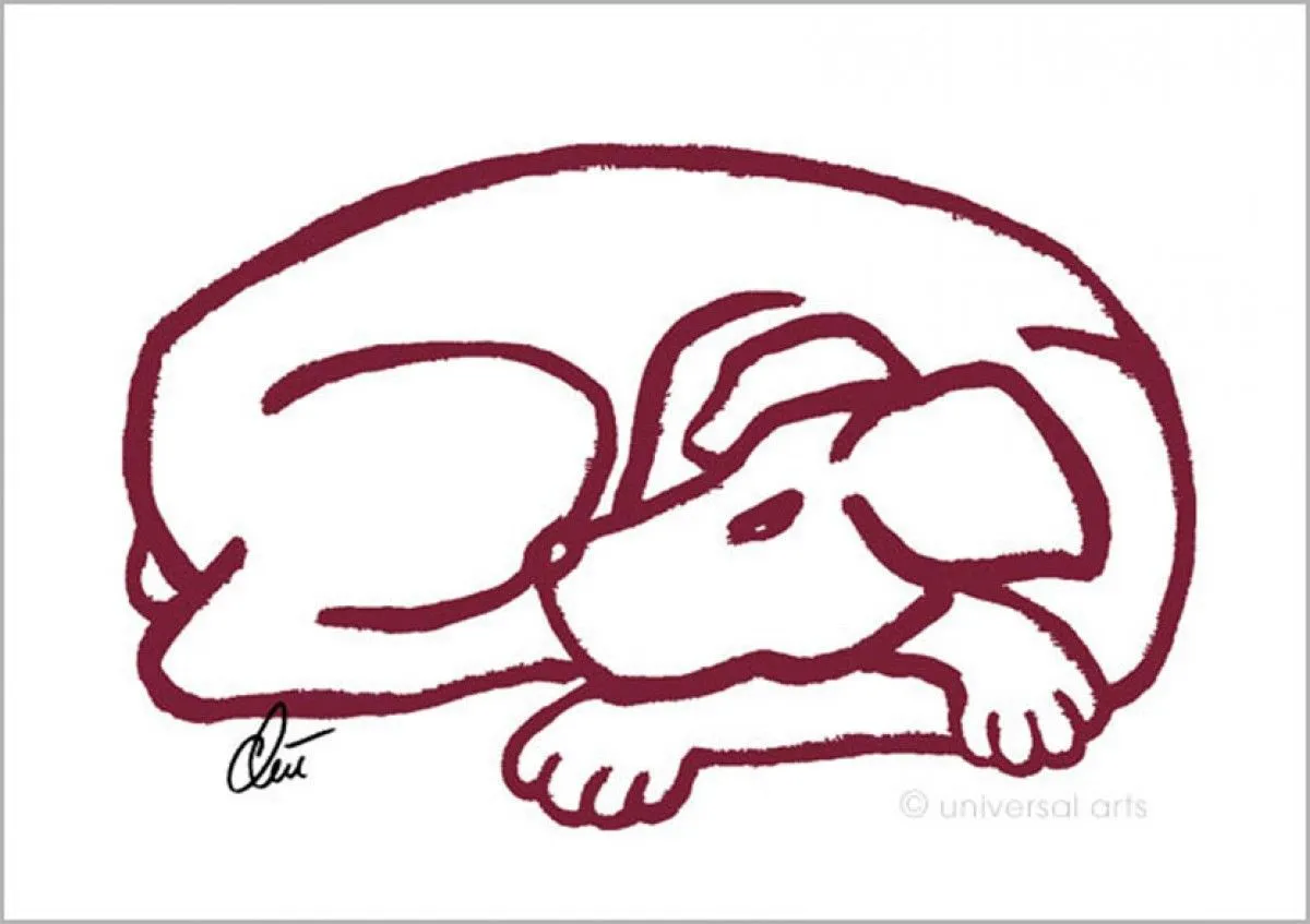 Jacqueline Ditt - Dog - Red ( Hund - Rot), œuvre de Jacqueline Ditt