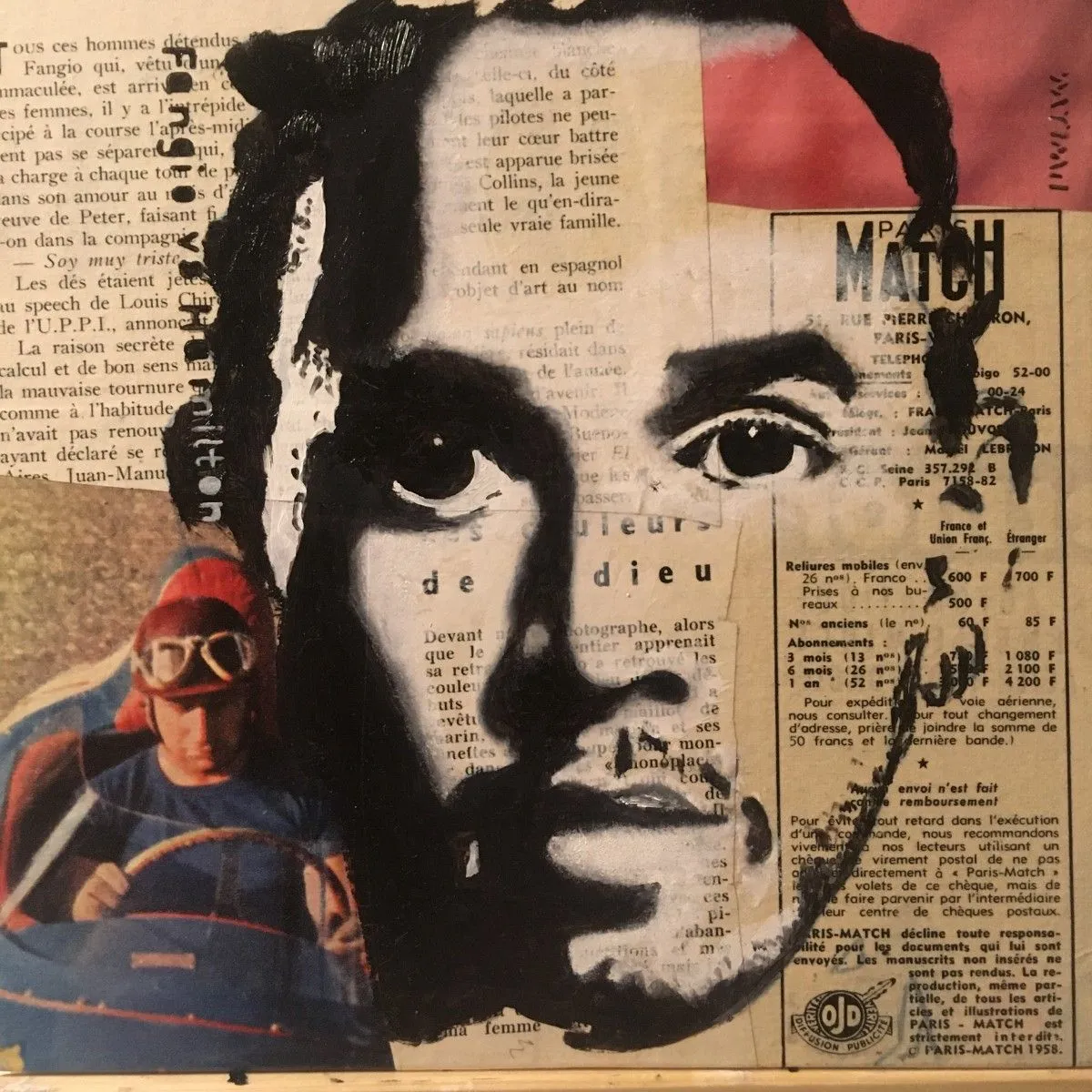 Fangio vs Hamilton, artwork by Uwe Joachim Walter Eggerling