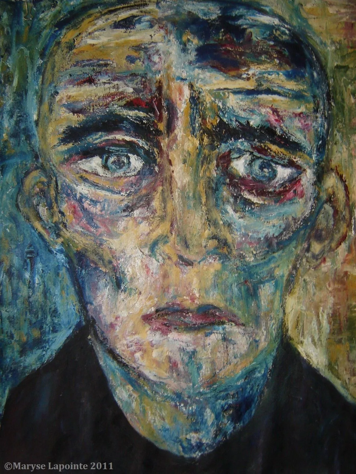 Portrait à la Kokoschka, œuvre de Maryse Lapointe