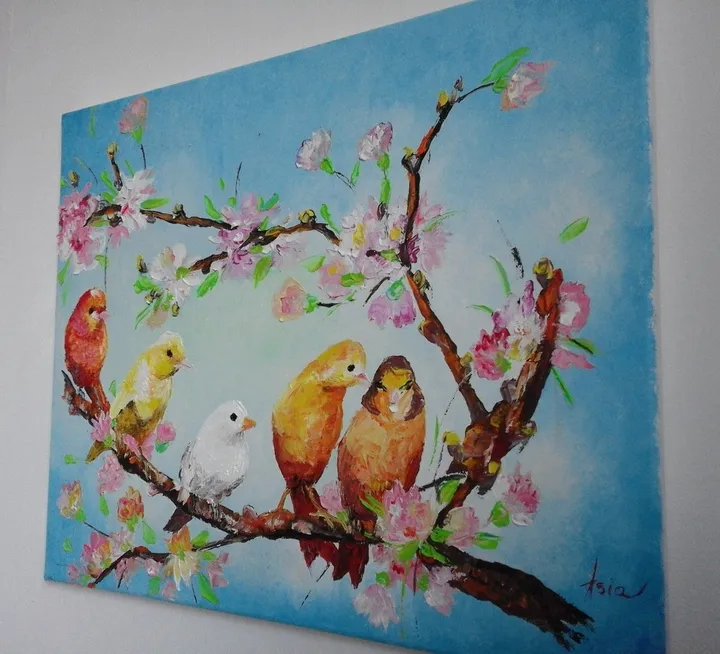 ''Five birds'', artwork by Asi Art