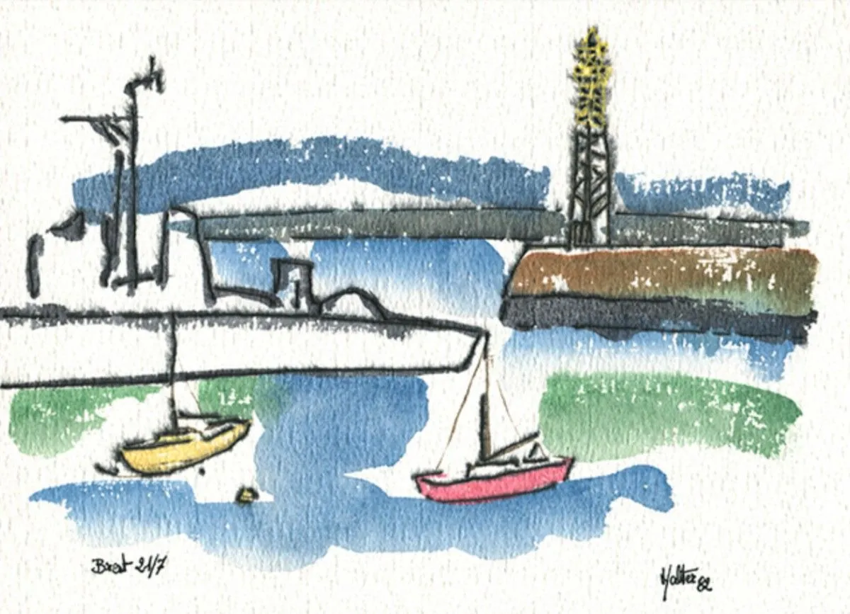 Port de Brest, œuvre de Alain HALTER