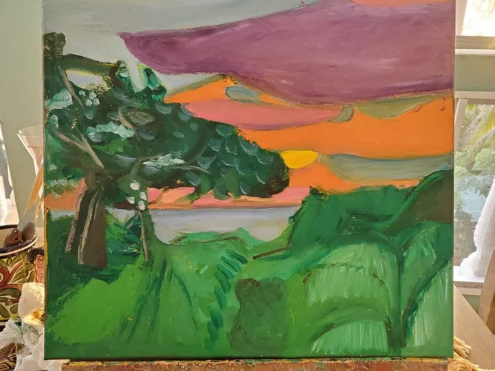 Remembering Roatan, artwork by Ligia Moya