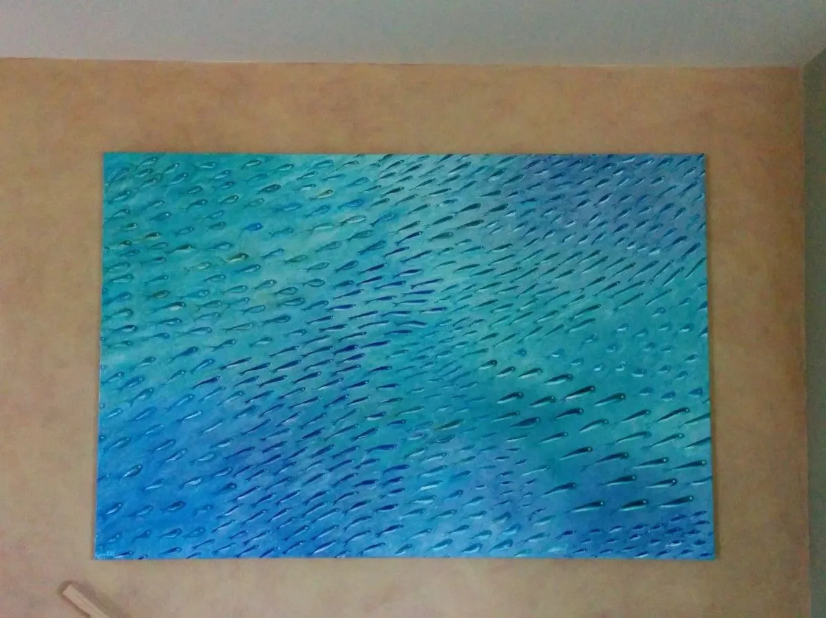 Bleu océan, artwork by linda Côté