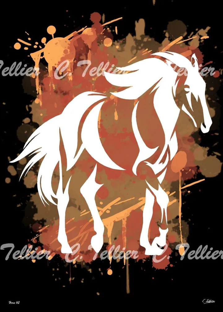 Horse #2, œuvre de Tellier Christophe