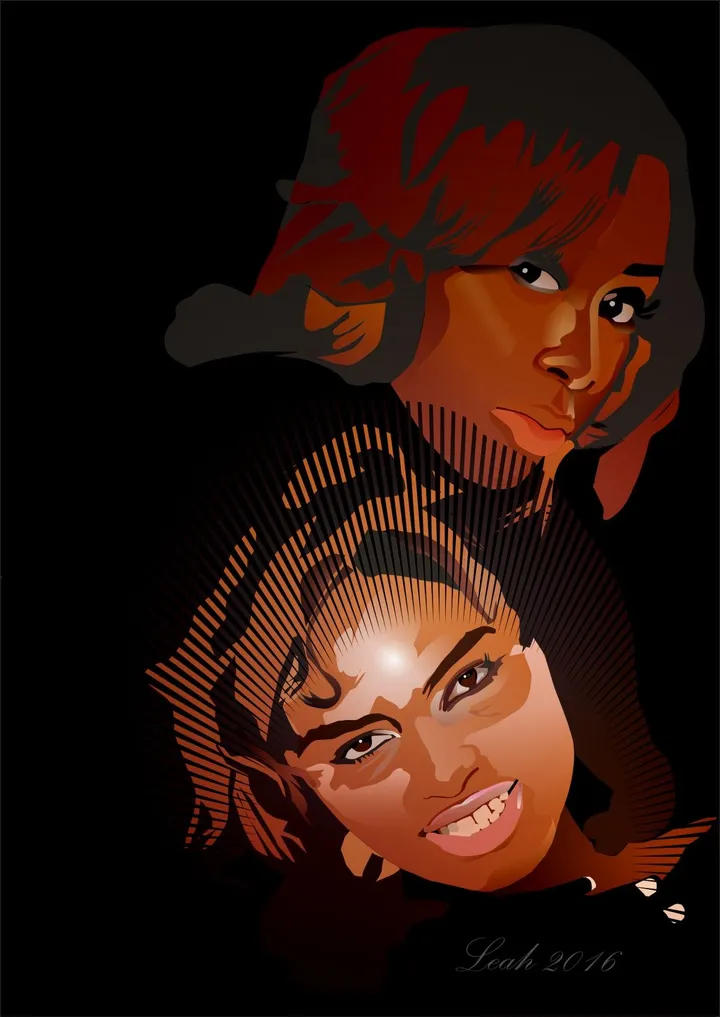 Faces, artwork by moses phiri