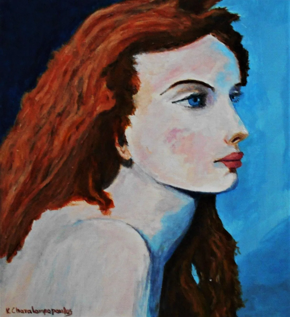 DESIRE AND LOVE  IN HER EYES, artwork by Konstantinos Charalampopoulos