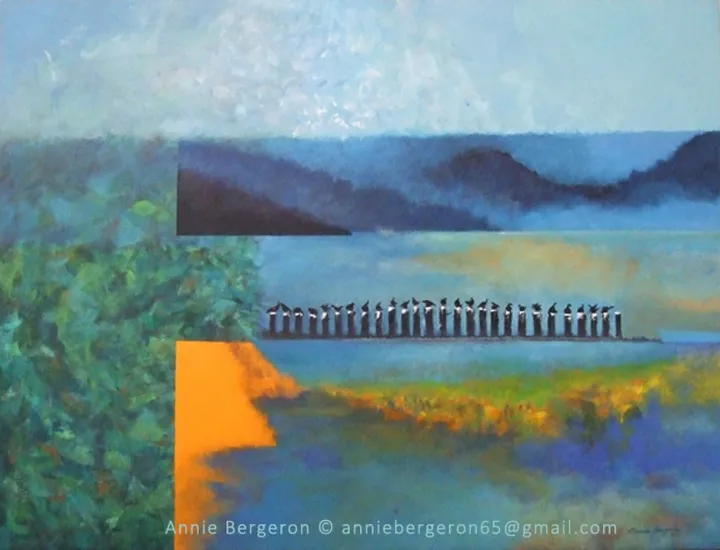 Les Horizons : Le grand départ, œuvre de Annie Bergeron