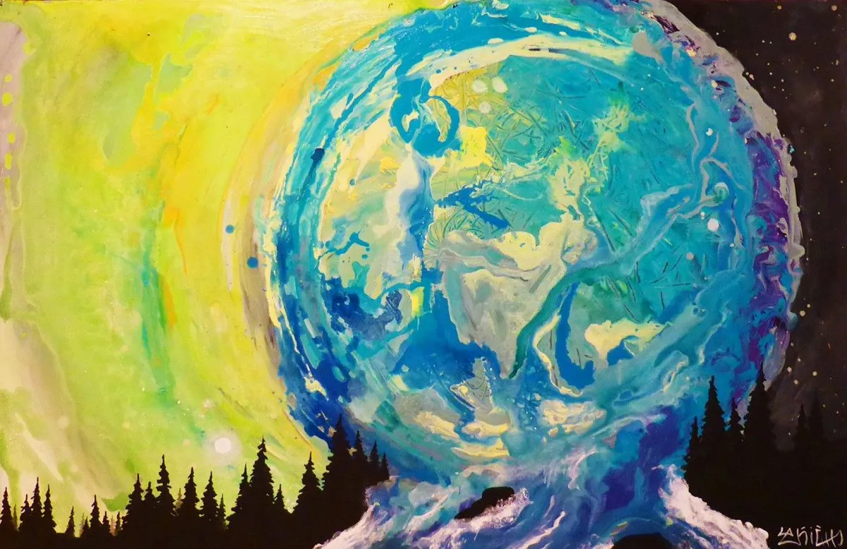 D'où viennent les rivières?, artwork by Lénième artiste peintre