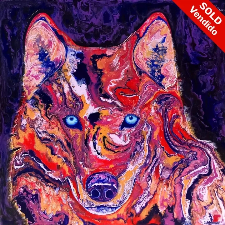 "Mirada de Lobo"/ "Wolf Gaze", œuvre de Mane Manero