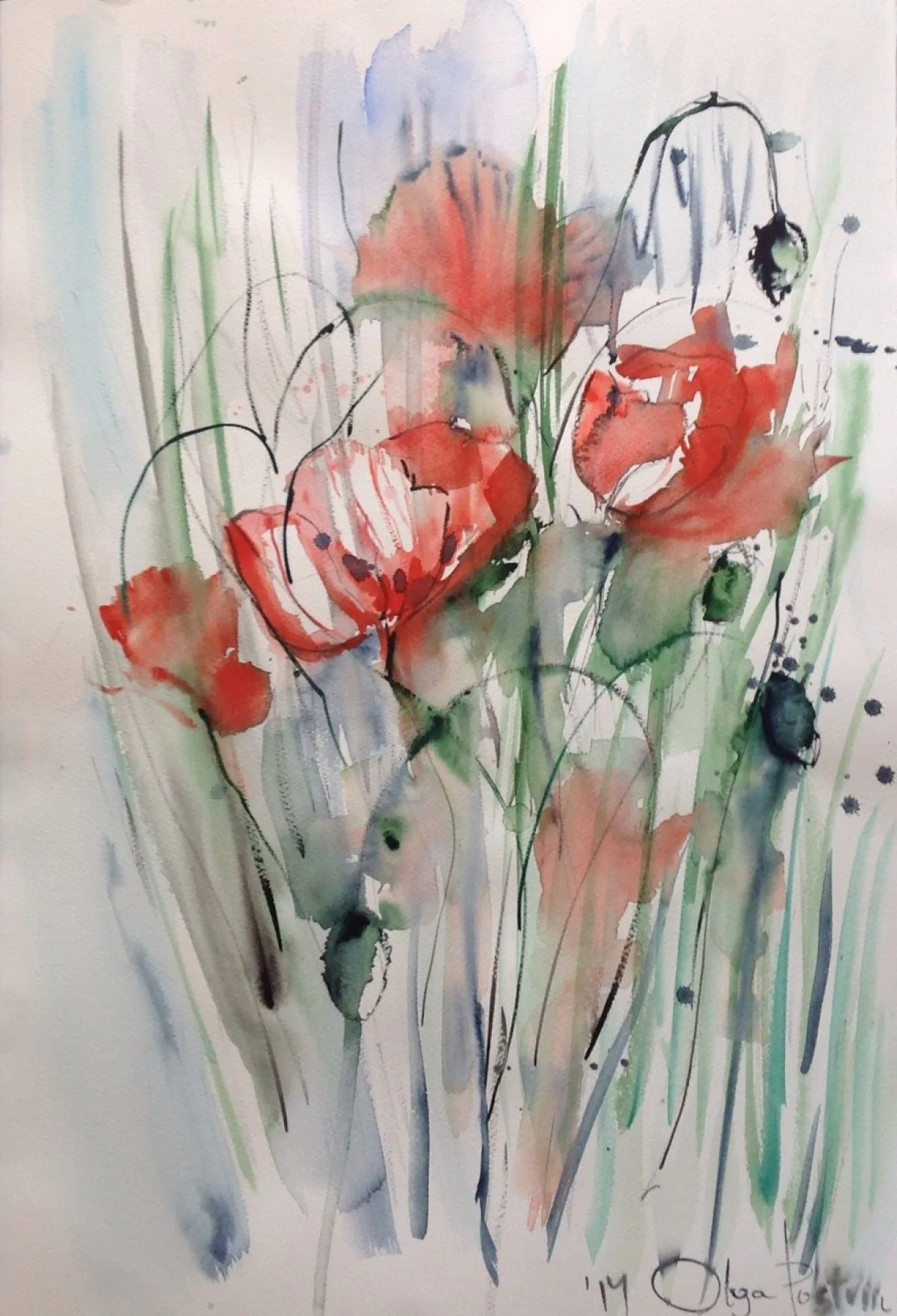 SUMMER POPPIES, œuvre de Olga Polstvin
