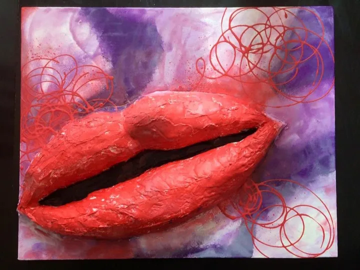 Cherry lips, artwork by Gabrielle Paquette