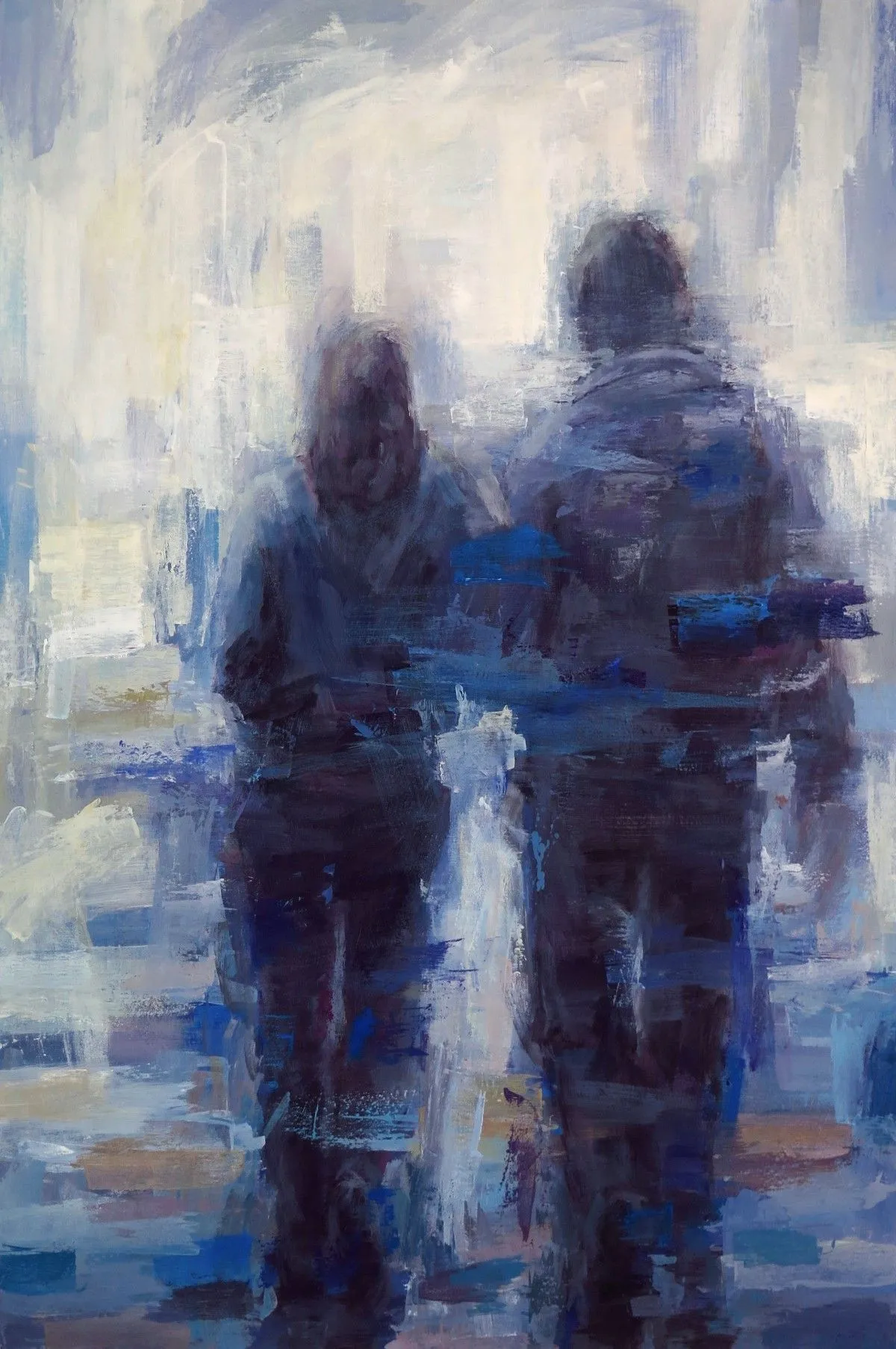 Caminantes V ( Walking Figures V), artwork by Ricardo Valbuena