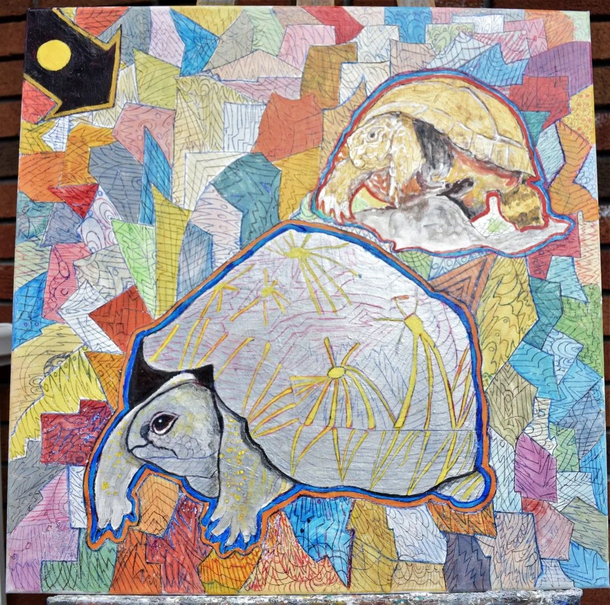 Tortue d'argent et d'or, artwork by Denis Roucau